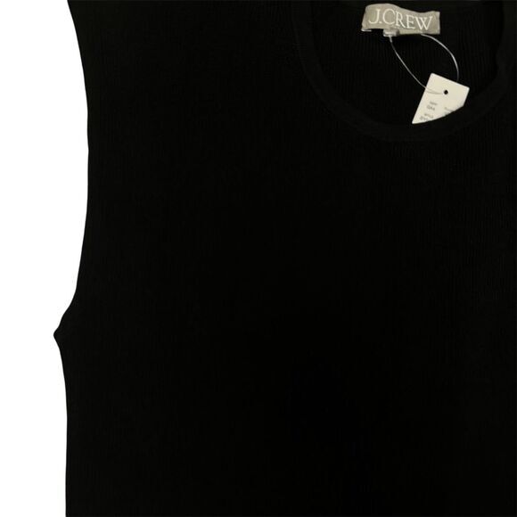 NWT J.Crew Women's Sleeveless Black Midi Sweater Dress Size‎ S Stretch - Picture 3 of 8